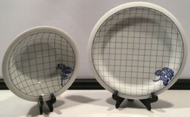 Modern Herb Fine Porcelain China Serving Bowl Platter Japan Blue White L... - £71.01 GBP