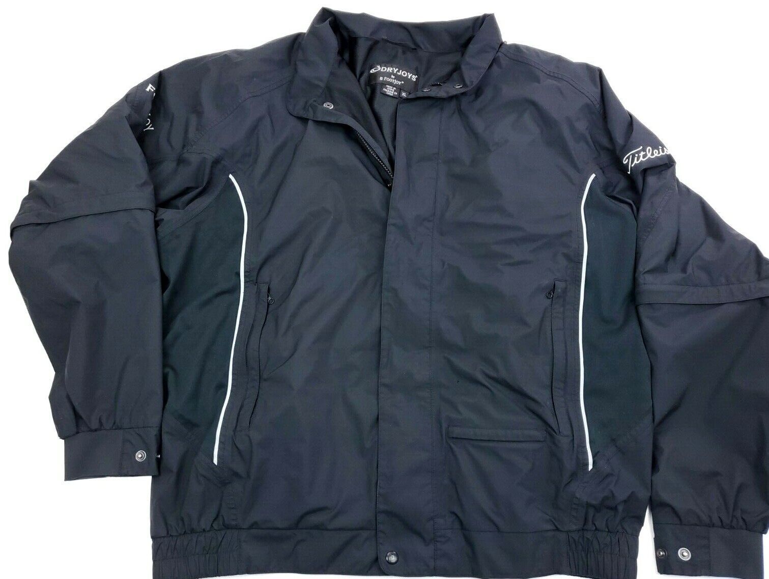 Primary image for Footjoy Dryjoys Titleist Men's Rain Jacket Size XL Black Full Zip