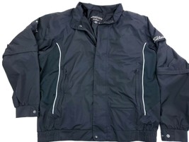 Footjoy Dryjoys Titleist Men&#39;s Rain Jacket Size XL Black Full Zip - £78.97 GBP
