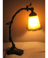 Vintage swan neck lily Pad tulip desk Vines table lamp Adjustable - $110.43