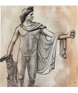 Apollo Belvidere 1876 Worlds Fair Centennial Expo Victorian Engraving DW... - $551.59 MXN