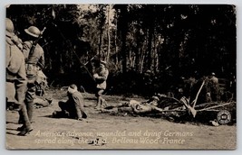 American Advance Wounded Germans Along Road Belleau-Wood France Postcard K21 - £7.82 GBP