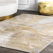 5&#39; X 8&#39; Nuloom Cyn Abstract Area Rug In Gold - $103.92