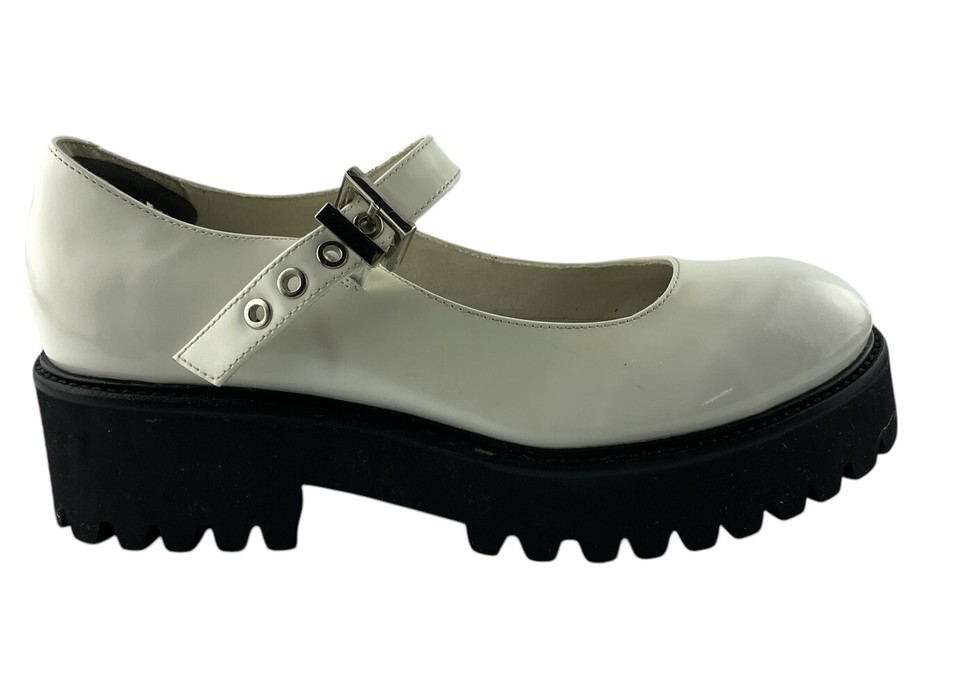 Jeffrey Campbell Shoes White Mary Jane Chunky Lugged Platform Womens Size 7 Item image 3
