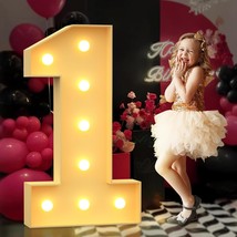 Marquee Light Up Numbers 1, 3Ft Giant Marquee Numbers For 1St 16Th 21St Birthday - £29.50 GBP