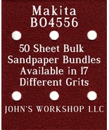 Makita BO4556 - 1/4 Sheet - 17 Grits - 50 Sandpaper Bulk Bdls + Free Storage Bag - $49.99