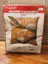 WonderArt Needlepoint 12 Inch Pillow Kit “Ribbons” Vintage No. 5763 New  - £30.96 GBP