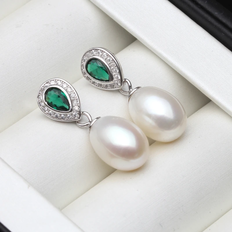 2023 New Real Natural Freshwater Pearl Earrings For Women 925 Sterling Silver - £12.43 GBP