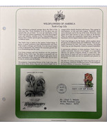 American Wildlife Mail Cover FDC &amp; Info Sheet Turk Cap Lily 1987 - £7.73 GBP