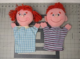 Pakaluk Puppets Boy Girl Happy Sad 12 Inch Lot of 2 1975 - $99.95