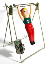 Single Bar Exercise Wind-up Toy (circa 1960&#39;s, China) Exc Cond. w/ Origi... - $37.03