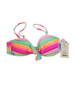 NWT No Boundaries Small 3-5 Striped Multi Colored bikini swim top - $10.00