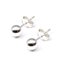 925 Sterling Silver Ball Stud Earrings for girl - Pair - £22.58 GBP