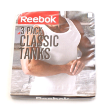 Reebok White Classic Ribbed Tank Underwear 3 in Package New in Package Men&#39;s S - £23.87 GBP