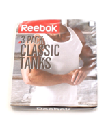 Reebok White Classic Ribbed Tank Underwear 3 in Package New in Package M... - £23.64 GBP
