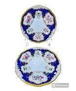 Antique Coalport England Gilman Collamore Birds &amp; Flowers Set Of 2 Dinne... - $199.95