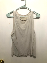 Lululemon Mesh Back &amp; Sides Off White Sleeveless Work Out Top Tank - £10.04 GBP