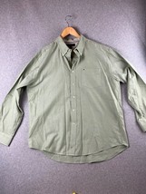 Tommy Hilfiger Button Up Shirt Mens XL Long Sleeve Casual Classic Green ... - $31.88