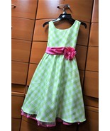 JONA MICHELLE TUTU PARTY DRESS FOR GIRL SIZE 8 SLEEVELESS LIGHT GREEN PI... - £21.26 GBP