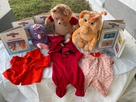 Vintage 1985  Teddy Ruxpin, Grubby, Fob Hand Pup Books, Tapes, Outfits 1... - $173.25