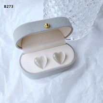 Shiny Side New Accessories Acrylic Heart Stud  Earrings for Women Fashion Jewelr - £6.57 GBP