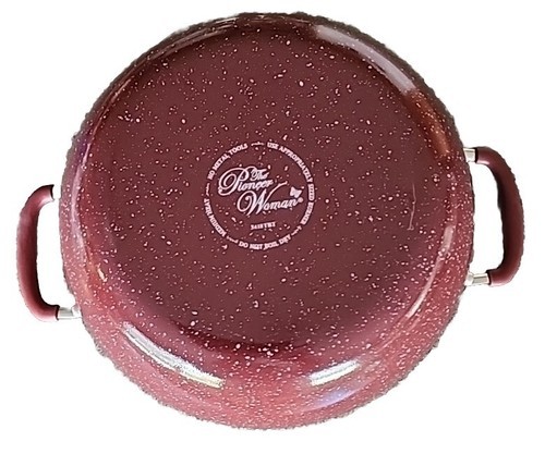 Pioneer Woman ~ KEEPSAKE Floral Merlot ~ Nonstick ~ 5.5 Qt Dutch Oven Pot w/Lid Item image 5