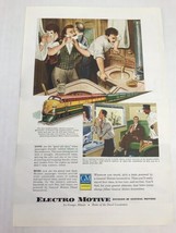 Electro Motive Passenger Trains Vtg 1949 Print Ad Art Men Shaving - $9.89