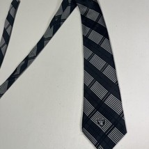 Raiders Tie Officially NFL Mens Raiders Necktie 100% Silk Silver N Black... - $20.86