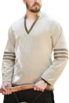 Medieval Celtic Viking Tunic Full Sleeves renaissance shirt Halloween Gift - £68.03 GBP+