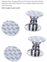 Magnetic Door Stopper,ZjarFwg 2 Pcs Heavy Duty 3M Stainless Steel Mini S... - $8.79