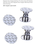 Magnetic Door Stopper,ZjarFwg 2 Pcs Heavy Duty 3M Stainless Steel Mini S... - $12.11 CAD