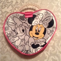 Disney Minnie Mouse purse heart shape pink faux pearl handle  - $15.99