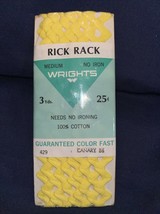 Wright&#39;s No Iron Medium Rick Rack 2.5 Yards 100% Polyester Scarlet Red NIP - $1.37 CAD