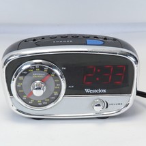 Westclox Retro Style Alarm Clock with Radio/Aux Model 80193 Tested Works - $21.55