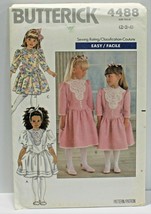 Butterick Sewing Pattern 4488 Girls Dress Size 2 3 4 Special Occasion  - £6.31 GBP