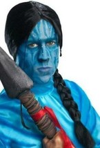 Mens Adult Halloween Wig Avatar Jake Sully Black Fancy Dress Costume Accessory - £15.82 GBP