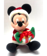 Mickey Mouse Disney Christmas Holiday Singing Plush 9in Tested LIGHTS UP... - $454.01 MXN