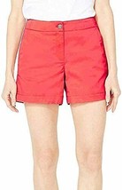 NWT!!! Nautica Women&#39;s Tailored Stretch Cotton Patterned Short, Melon Be... - $16.99