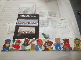 Completed Bucilla Tumbling Bears Canvas Needlepoint Wall Hanging Or Draftstop + - £12.13 GBP