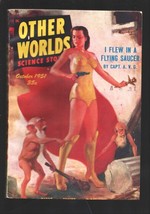 Other Worlds 10/1951-Clark-H.W. McCauley GGA cover-Pulp stories by Robert Blo... - $61.11