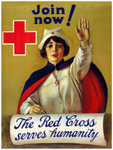 18x24&quot;Decoration CANVAS.Interior room design art.Red Cross nurse recruit.6416 - £46.12 GBP