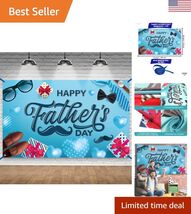 Adorable Blue Father's Day Backdrop Banner - Reusable and Water-Resistan... - $21.61