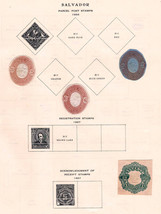EL. SALVADOR 1890-1892 Very Fine Embossed Stamps Hinged on List - £2.90 GBP