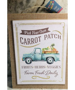 Easter Farm Decorative Truck Hanging Sign:12x9”. Carrot Patch Farm Fresh... - $22.88 CAD