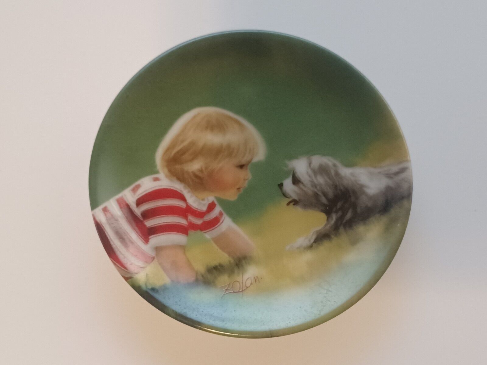 Making Friends -  Collector Plate with Box - Donald Zolan - Pemberton &amp; ... - $2.97