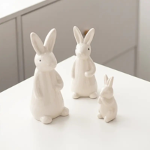 Easter Bunny Ceramic Figurine Rabbit Spring White Home Decor Figurines O... - £9.74 GBP+