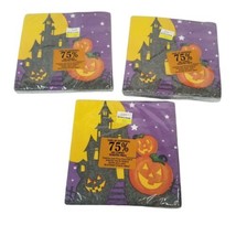 Haunting Pumpkins Halloween Party Napkins Luncheon Class Party Haunted House  - £11.94 GBP