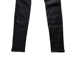 Joe's Jeans The Skinny Leg Denim Coated Black 25 USA Made Stretch Cotton Spandex image 4
