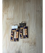 Plunder Patterned Acrylic With Gold Accent Earrings - Free Shipping - $27.43 CAD
