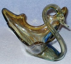 Italian Mid Century Vintage Murano Style Art Glass Swan 3 - £18.65 GBP